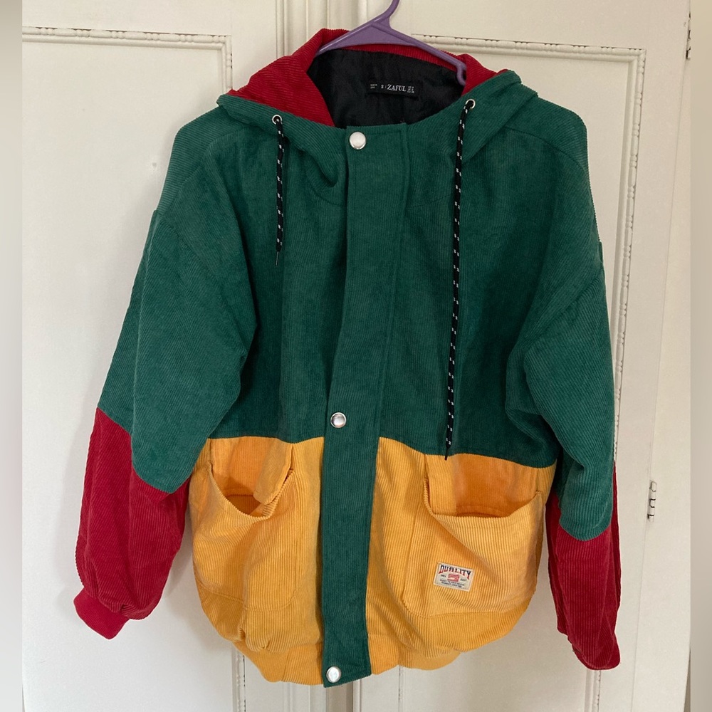 ZAFUL Corduroy Zip Up Jacket
